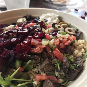 mezeh - Steak shawarma bowl - Mediterranean Near Me - Gaithersburg, Maryland