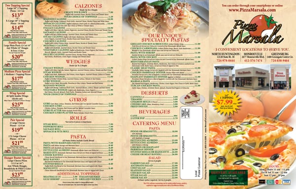 Menu photo 3 Pizza Marsala Monroeville, PA Menu photo 3 Pizza Marsala Monroeville, PA