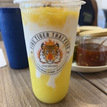 Fire Tiger Thai Food - Coconut Mango Milk Drink - Thai Near Me - Whittier, California