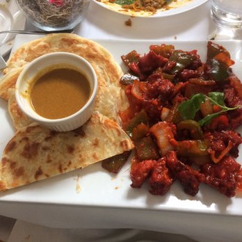 Cholanad - Chilli chicken roast with parota salna - Indian Near Me - Chapel Hill, North Carolina
