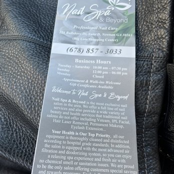 T T Nails Spa - First page of the brochure - Permanent Makeup Near Me - Newnan, Georgia