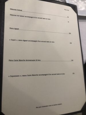 Menu photo 1 L'Agapé Paris, 75