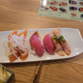 Sushi One Spot - Creamy salmon nigiri, tuna nigiri, Cajun salmon nigiri - Sushi Bars Near Me - Corona, California Sushi One Spot - Creamy salmon nigiri, tuna nigiri, Cajun salmon nigiri - Sushi Bars Near Me - Corona, California