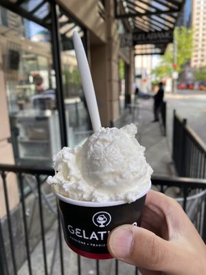 Photo of Gelatiamo - Seattle, WA, US. Rice and Creme Brulee - just love the Rice flavor!