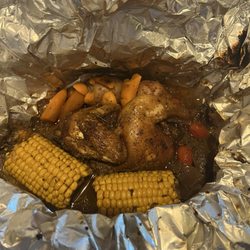 Campfire chicken meal