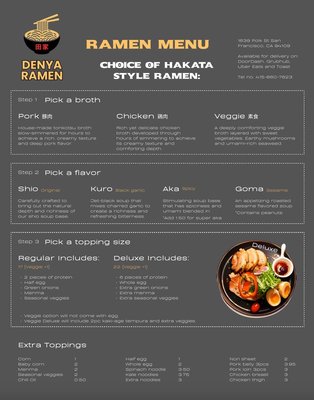 Menu photo 3 Denya Ramen San Francisco, CA Menu photo 3 Denya Ramen San Francisco, CA