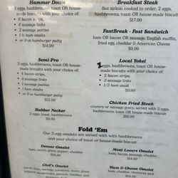 Ed's Fast Break Grille - Current Breakfast Menu April 2026
