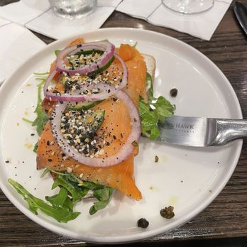 Cooper’s Hawk Winery & Restaurant - Avocado toast with salmon - New American Near Me - Orlando, Florida Cooper’s Hawk Winery & Restaurant - Avocado toast with salmon - New American Near Me - Orlando, Florida