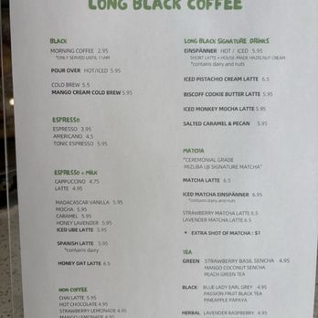 Long Black Coffee - Menu - Coffee & Tea Near Me - Fountain Valley, California Long Black Coffee - Menu - Coffee & Tea Near Me - Fountain Valley, California