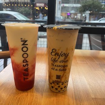 Teaspoon - Strawberry Colada Smoothie Caramel Cream - Bubble Tea Near Me - Brea, California