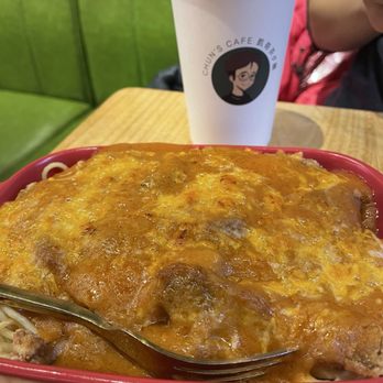 Chun Hong Kong Cafe - C1. Baked Chicken Cutlet Spaghetti with Cheese and Hk Special Sauce - Chinese Near Me - Brooklyn, New York Chun Hong Kong Cafe - C1. Baked Chicken Cutlet Spaghetti with Cheese and Hk Special Sauce - Chinese Near Me - Brooklyn, New York