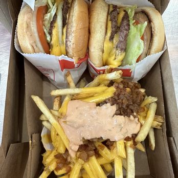 In-N-Out Burger - Double Double-Double with Animal fries - Burgers Near Me - Glendale, California In-N-Out Burger - Double Double-Double with Animal fries - Burgers Near Me - Glendale, California