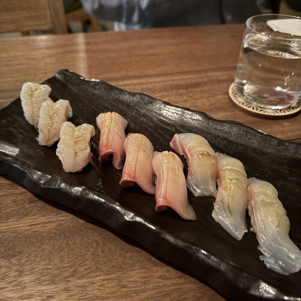 Ebi, Madai Nigiri, Hamachi Nigiri Ebi, Madai Nigiri, Hamachi Nigiri