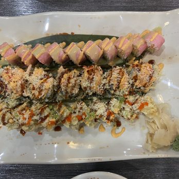 Asami - Signature Rolls: Pink Lady (top), West Chester (middle), Volcano (bottom). - Japanese Near Me - West Chester, Ohio