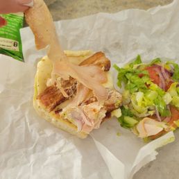 Literally 1 very thin slice of turkey Literally 1 very thin slice of turkey