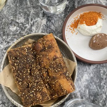 Oleana Restaurant - Za'atar bread with labneh and date butter - Turkish Near Me - Cambridge, Massachusetts Oleana Restaurant - Za'atar bread with labneh and date butter - Turkish Near Me - Cambridge, Massachusetts