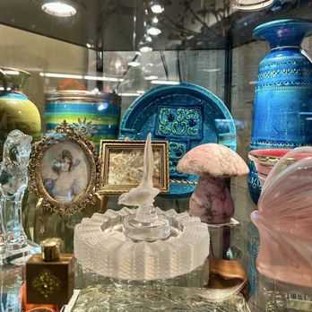 Antiques Colony - Blue Bitossi pottery in the back. - Antiques Near Me - San Jose, California Antiques Colony - Blue Bitossi pottery in the back. - Antiques Near Me - San Jose, California
