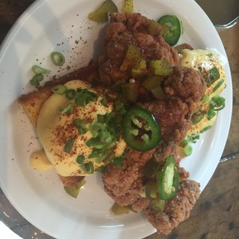 The Mule - Fried chicken eggs Benny on cornbread. Amazing! - Mexican Near Me - Hamilton, Ontario The Mule - Fried chicken eggs Benny on cornbread. Amazing! - Mexican Near Me - Hamilton, Ontario