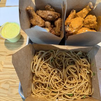 Shlap Muan - 2-3 peeps meal w/ spicy Cambodian dirt, water buffalo, p'um lemon grass ranch, and a large garlic noodles - Cambodian Near Me - Monrovia, California Shlap Muan - 2-3 peeps meal w/ spicy Cambodian dirt, water buffalo, p'um lemon grass ranch, and a large garlic noodles - Cambodian Near Me - Monrovia, California