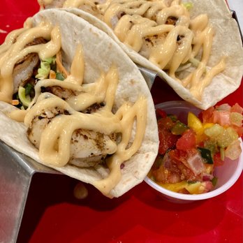 Cutlass Grille - Jerk shrimp tacos appetizer - Caribbean Near Me - Chesapeake, Virginia