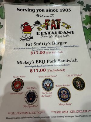 Menu photo 2 Fat Smitty's Port Townsend, WA Menu photo 2 Fat Smitty's Port Townsend, WA