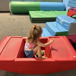 My Gym - Enjoying the different toys - practicing her balancing skills