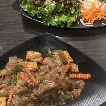 Plumeria - Spicy Noodle with fried tofu and Vegan Duck with rice - Thai Near Me - San Diego, California