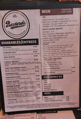 Menu photo 2 Bastards American Canteen Downey, CA Menu photo 2 Bastards American Canteen Downey, CA