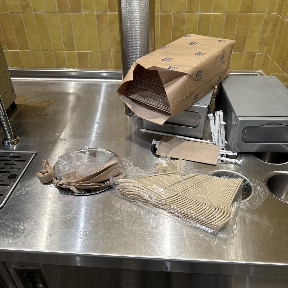 CAVA - Utensil area - Mediterranean Near Me - Arlington, Texas