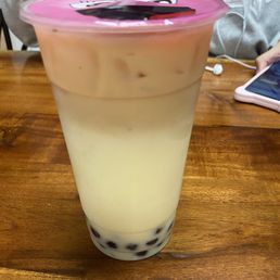 Banana Milk Tea with boba - 7/10