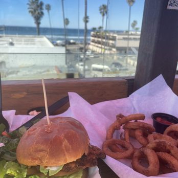 OB Brewery - Cali Chicken Sandwich, onion rings - Breweries Near Me - San Diego, California OB Brewery - Cali Chicken Sandwich, onion rings - Breweries Near Me - San Diego, California