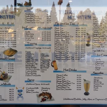 Ice Monster - Outside menu board - Juice Bars & Smoothies Near Me - Walnut Creek, California