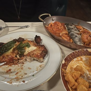 Elina's - chicken parmesan, rigatoni alla vodka, branzino "cioppono" (unpictured: angel hair scampi) - Italian Near Me - Chicago, Illinois