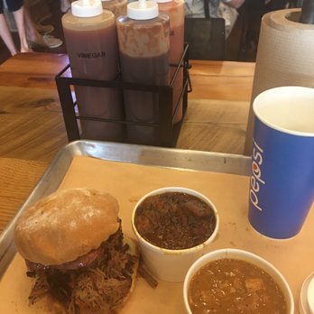 Station One Smokehouse - The best - link & brisket combo, pinto beans and pork belly, brisket chili - Barbeque Near Me - Plainfield, Illinois Station One Smokehouse - The best - link & brisket combo, pinto beans and pork belly, brisket chili - Barbeque Near Me - Plainfield, Illinois