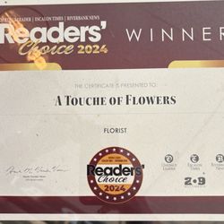 A Touche of Flowers - Readers choice florist 9 years in a row