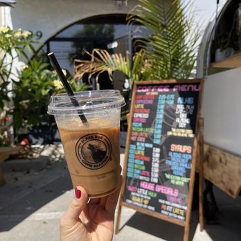 Black Dog Coffee Roasters - Almond milk latte with less milk (I love a strong coffee flavor) - Coffee Roasteries Near Me - Signal Hill, California Black Dog Coffee Roasters - Almond milk latte with less milk (I love a strong coffee flavor) - Coffee Roasteries Near Me - Signal Hill, California