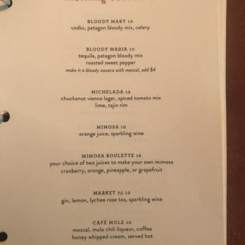 Patagōn - Morning cocktail list - Argentine Near Me - Seattle, Washington