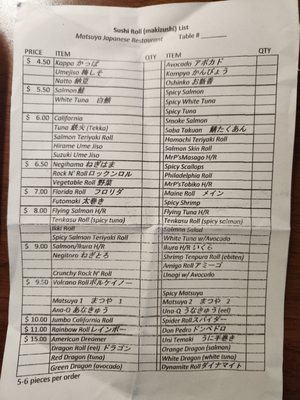Menu photo 2 Matsuya Japanese Restaurant Florence, KY Menu photo 2 Matsuya Japanese Restaurant Florence, KY