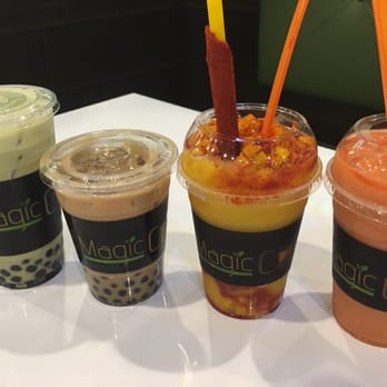 Magic Cup - Cha mango, strawberry Mango, milk tea and matcha tea - Coffee & Tea Near Me - Houston, Texas Magic Cup - Cha mango, strawberry Mango, milk tea and matcha tea - Coffee & Tea Near Me - Houston, Texas