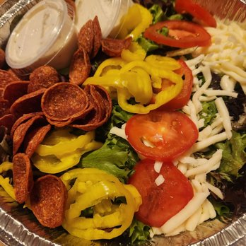Sexton's Pizza - House salad. Crispy pepperoni was a nice touch. - Pizza Near Me - Gahanna, Ohio Sexton's Pizza - House salad. Crispy pepperoni was a nice touch. - Pizza Near Me - Gahanna, Ohio
