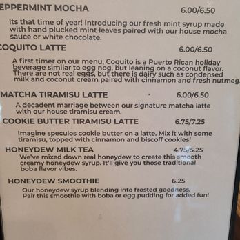 Aware Coffee - Winter Menu - Coffee & Tea Near Me - Las Vegas, Nevada