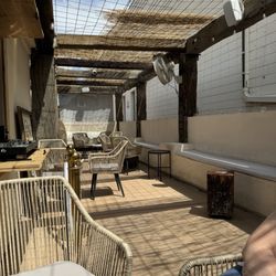 Desert Social - Patio with fans and misters. Is this the desert? Yes!