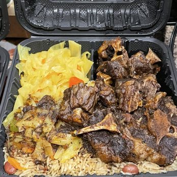 Reid' Jerk Shack - Tender, delicious oxtail with rice and peas and cabbage. Soooo good!!!! - Caterers Near Me - Essex, Maryland Reid' Jerk Shack - Tender, delicious oxtail with rice and peas and cabbage. Soooo good!!!! - Caterers Near Me - Essex, Maryland