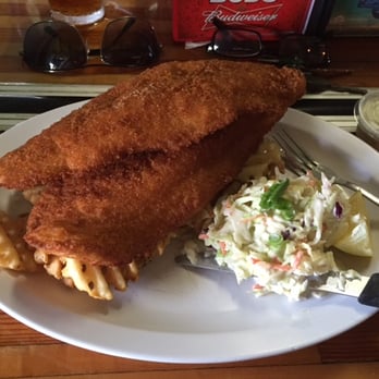 Dune Dog Cafe - Fried fish w/hiding waffle fries - American Near Me - Jupiter, Florida Dune Dog Cafe - Fried fish w/hiding waffle fries - American Near Me - Jupiter, Florida