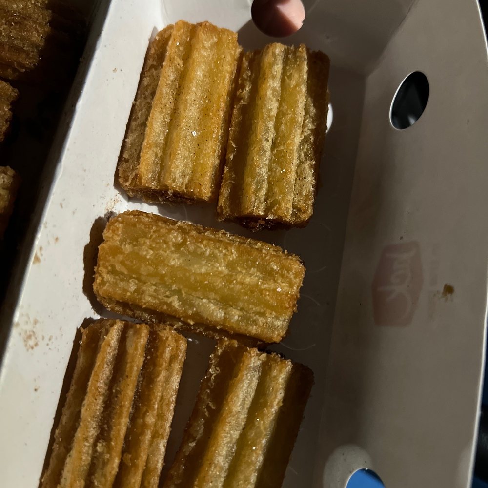 Jack in the Box - No seasoning, incorrect packaging & COLD. Ordered 4 bags churros & received 10. Churros in two nugget boxes. - Burgers Near Me - Centralia, Washington Jack in the Box - No seasoning, incorrect packaging & COLD. Ordered 4 bags churros & received 10. Churros in two nugget boxes. - Burgers Near Me - Centralia, Washington