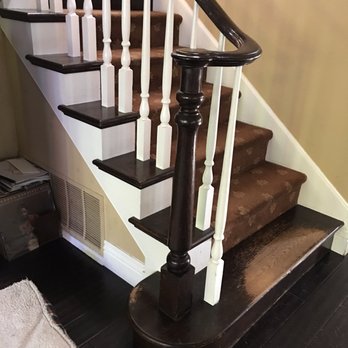 Vallin Bros Contractor’s - Had to strip and paint all the dark wood including the banister - Flooring Near Me Vallin Bros Contractor’s - Had to strip and paint all the dark wood including the banister - Flooring Near Me