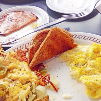 Waffle House - All-star breakfast with city ham, has browns smothered, covered, and peppered in place of grits. - Diners Near Me - Nashville, Tennessee Waffle House - All-star breakfast with city ham, has browns smothered, covered, and peppered in place of grits. - Diners Near Me - Nashville, Tennessee