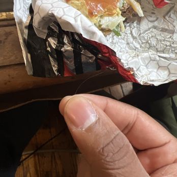 Hardee's - Long full hair found in burger :) - Burgers Near Me - Terre Haute, Indiana Hardee's - Long full hair found in burger :) - Burgers Near Me - Terre Haute, Indiana
