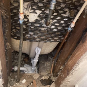 Like Nu Enterprise - Bad plumbing which leaked where towel is - Plumbing Near Me Like Nu Enterprise - Bad plumbing which leaked where towel is - Plumbing Near Me