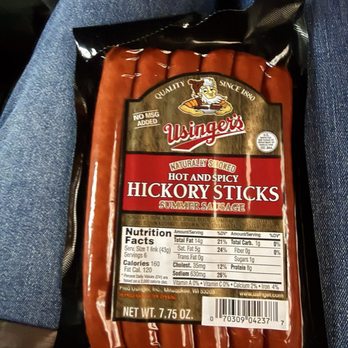Usinger's - Trying some hot and spicy Hickory sticks! - Meat Shops Near Me - Milwaukee, Wisconsin